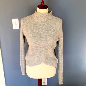 Free People gray cross sweater small